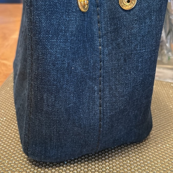 PRADA Canapa Denim Tote $675 - Picture 5 of 16